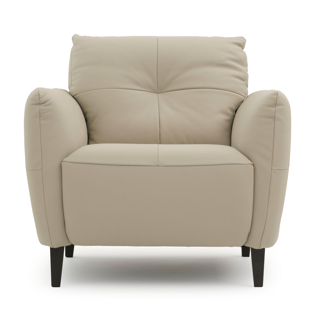 Wessa Leather Accent Chair Beige