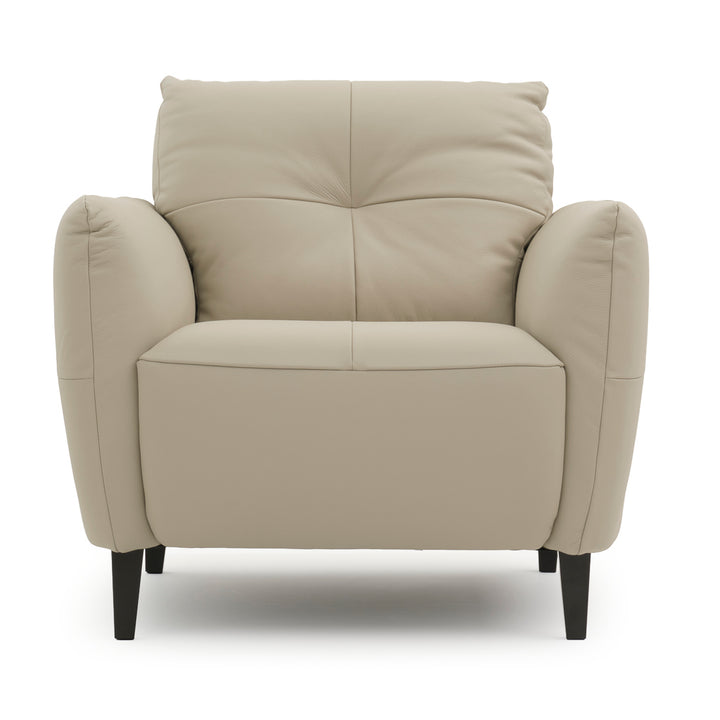 Wessa Leather Accent Chair Beige