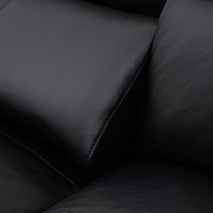 Westlyn Leather Reclining Sofa Black