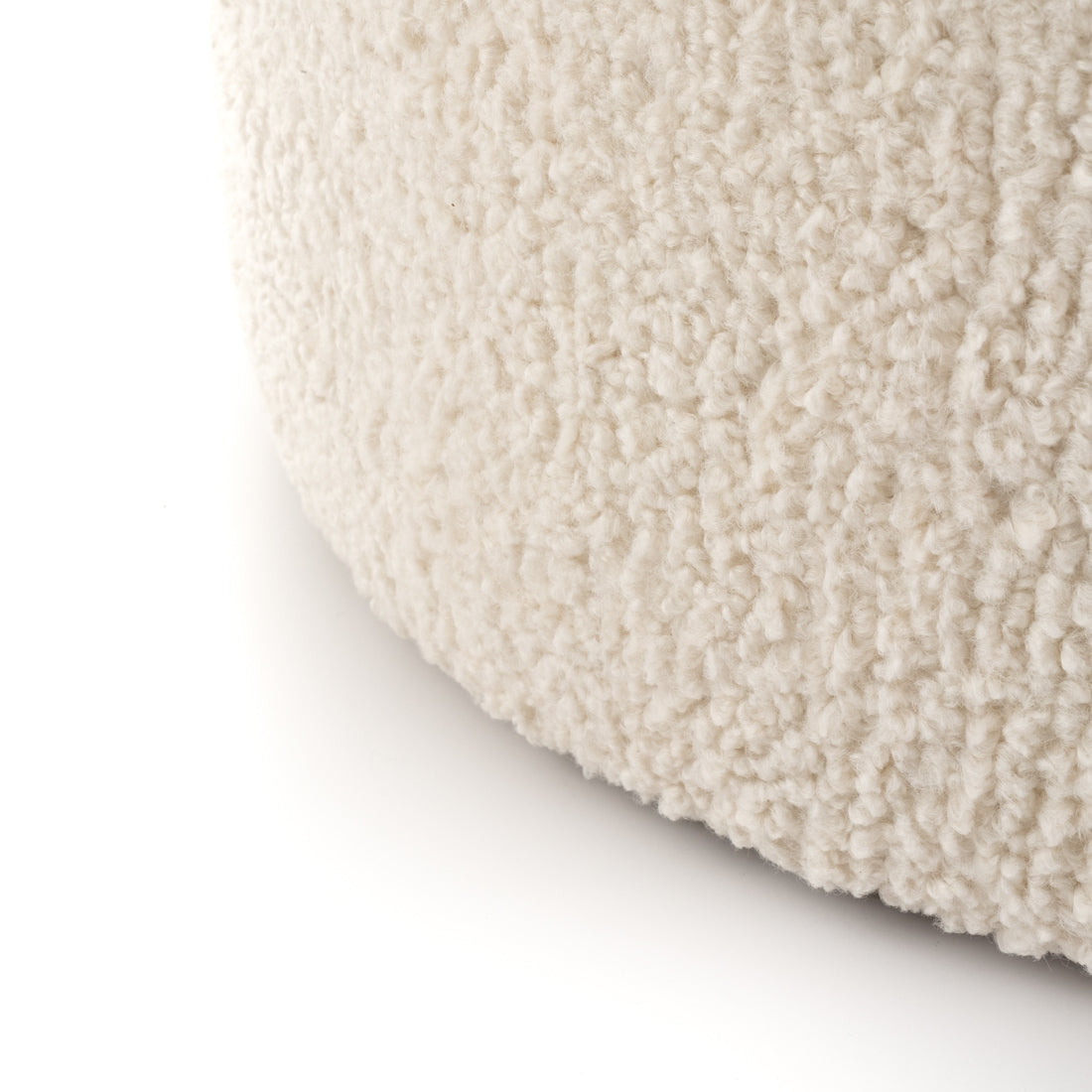Evella Fabric Ottoman Off White