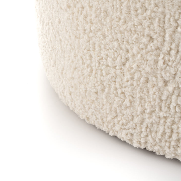 Evella Fabric Ottoman Off White