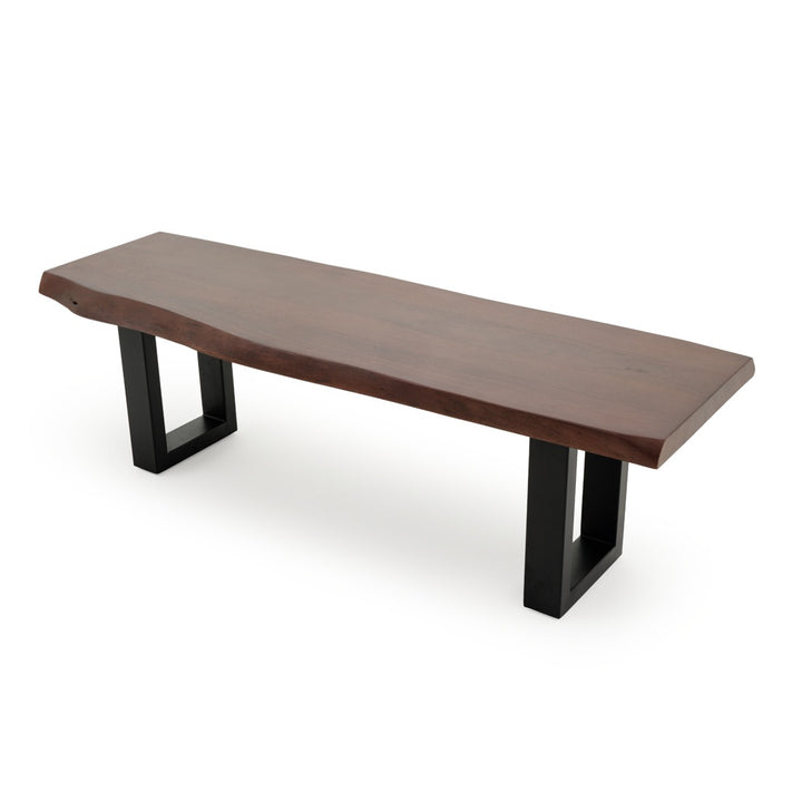 Noema Wood Bench Dark Brown