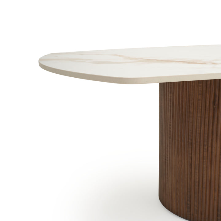 Esmeralda Ceramic Coffee Table White