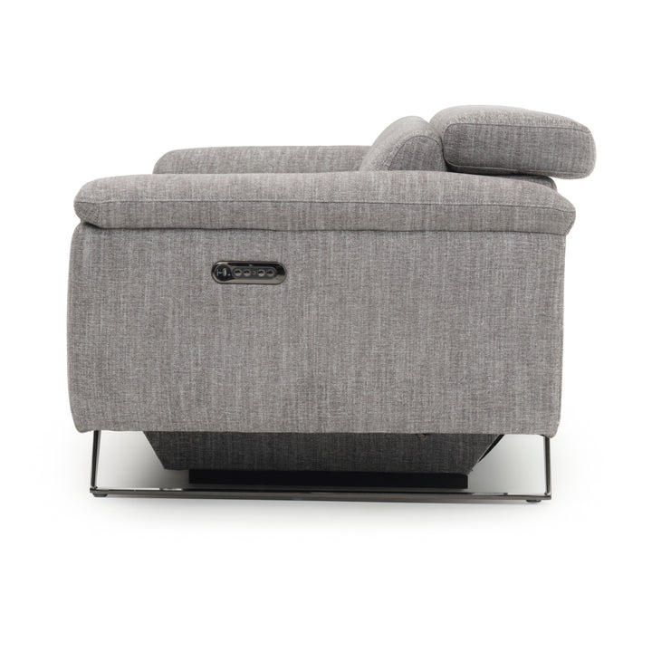 Warren Fabric Reclining Sofa Dark Grey