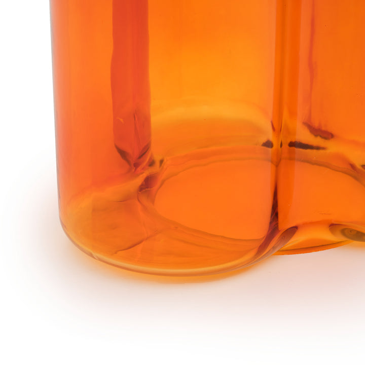 Eira Glass End Table Orange