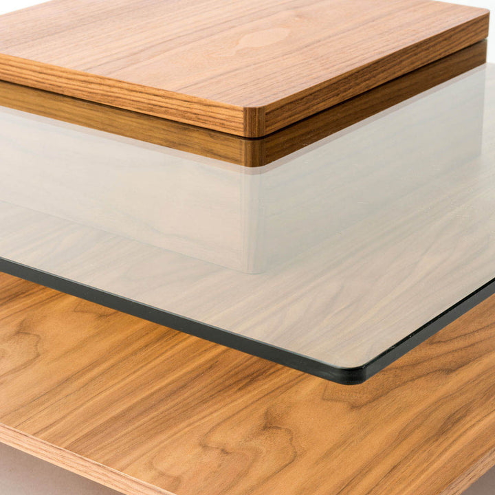 Piatto Glass Coffee Table Light Brown