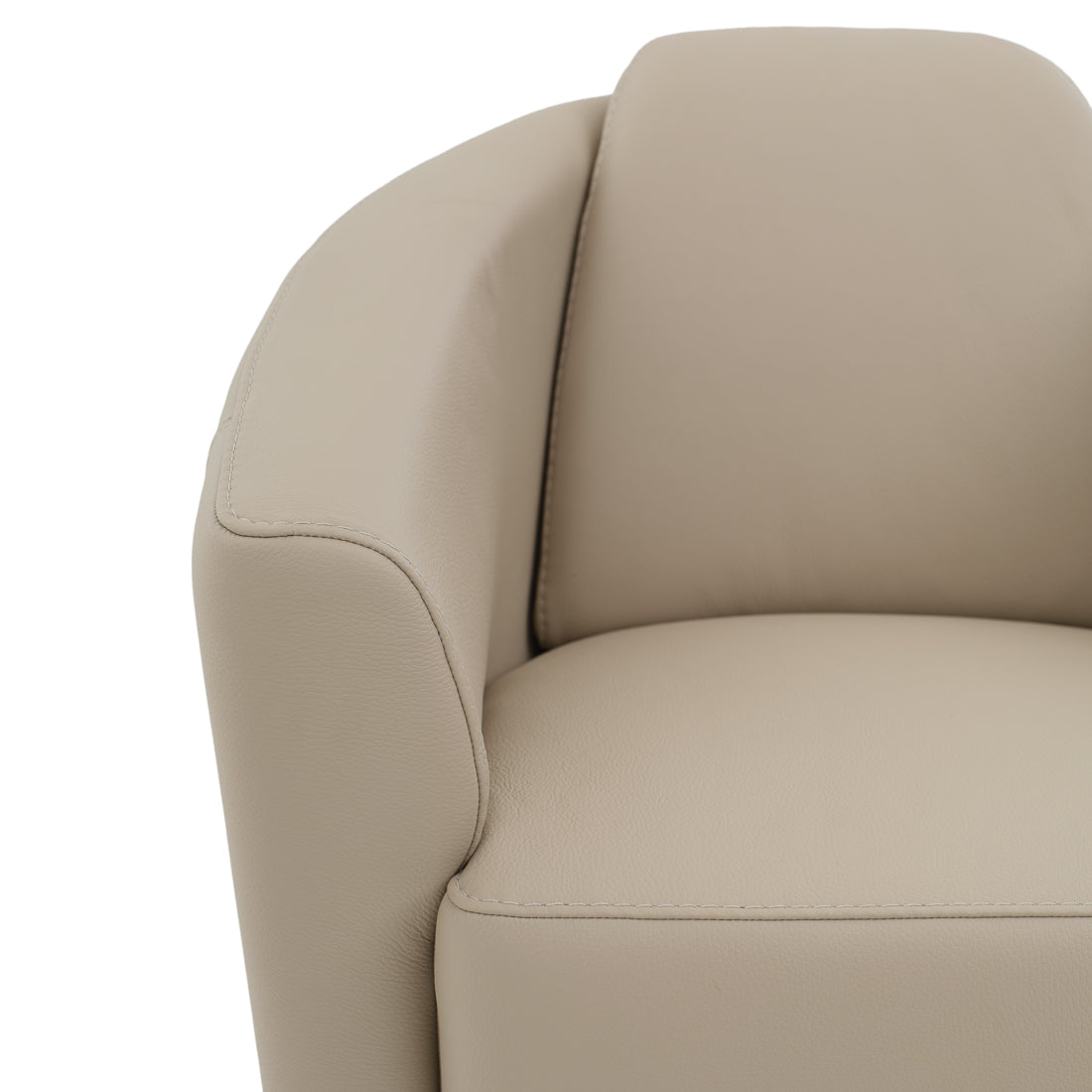 Etty Leather Accent Chair Light Brown