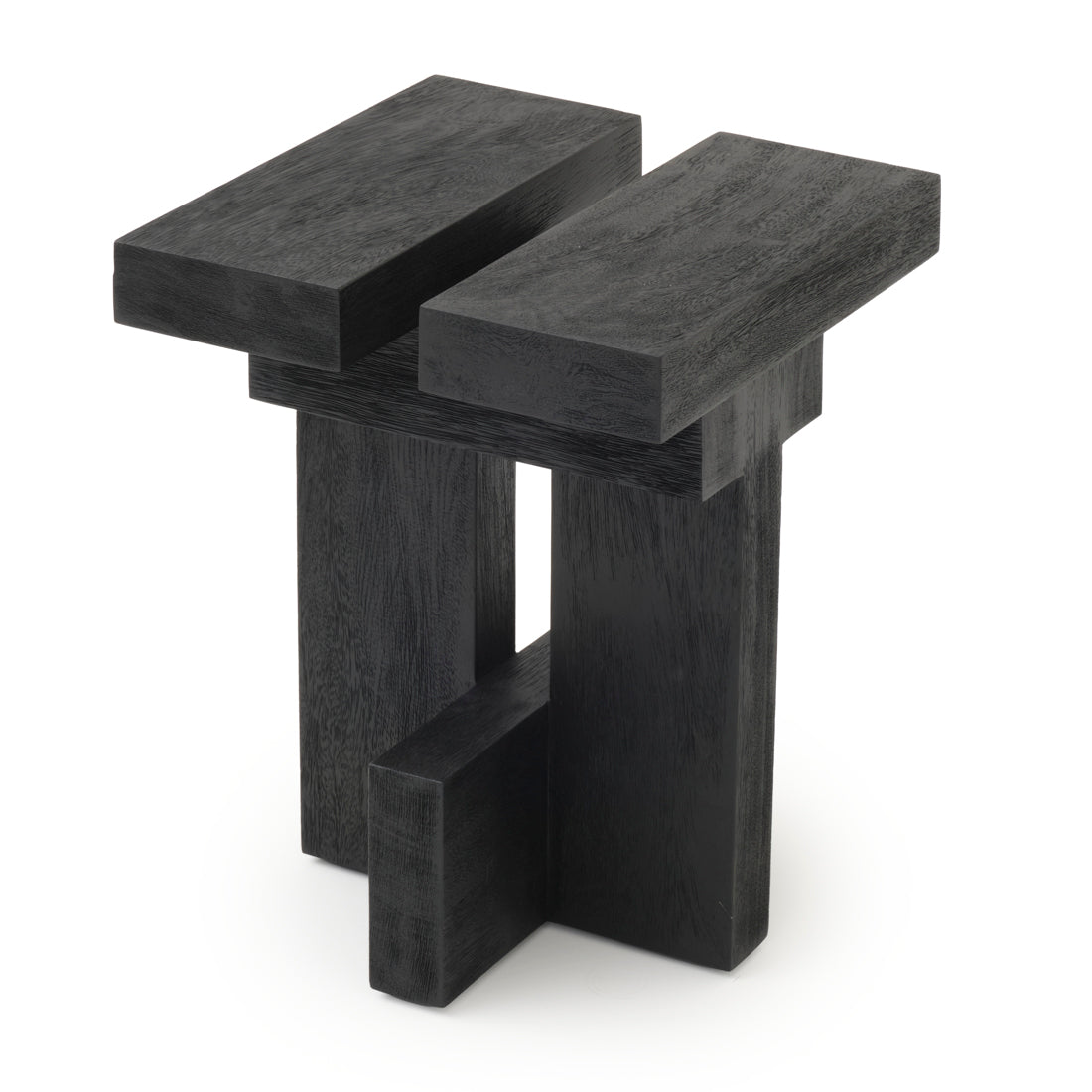 Siya Wood Accent Table Black