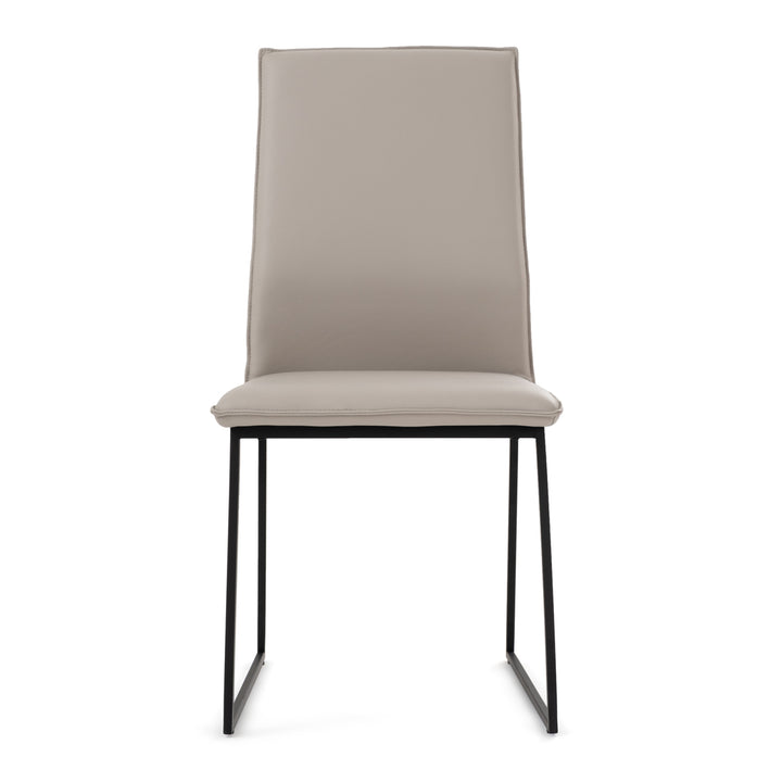 Wara Leather Chair Light Grey