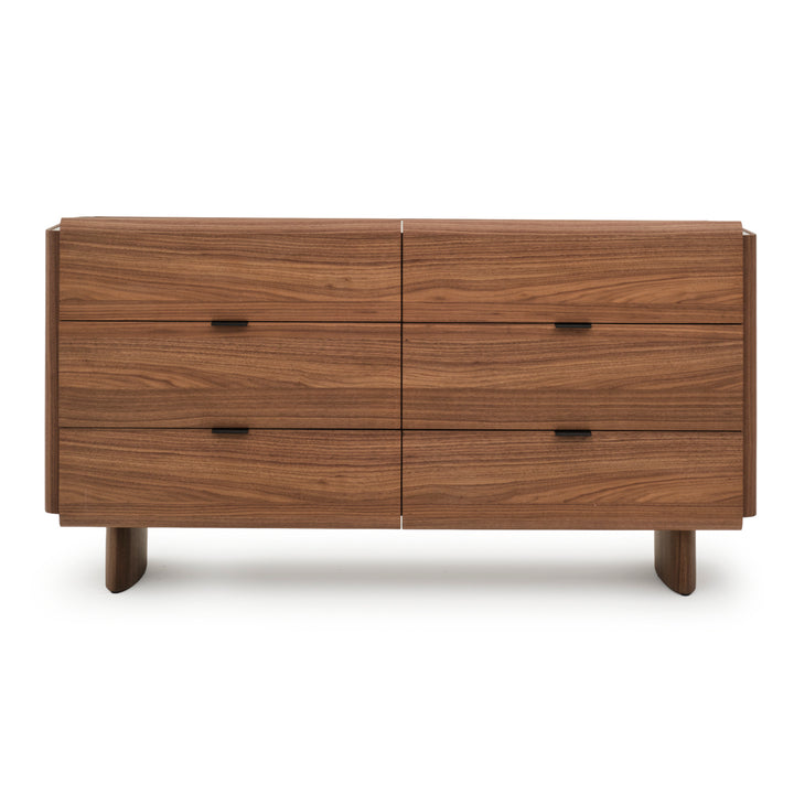 Evana 6-Drawer Dresser Dark Brown