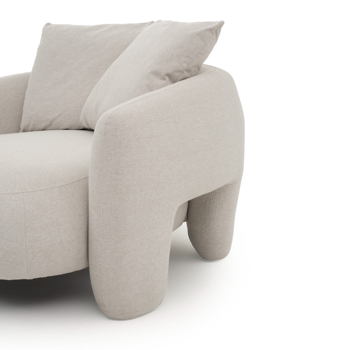 Elinda Fabric Accent Chair Beige