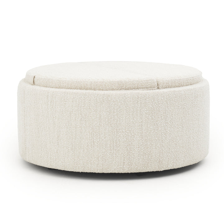Eller Ottoman with Storage Off White