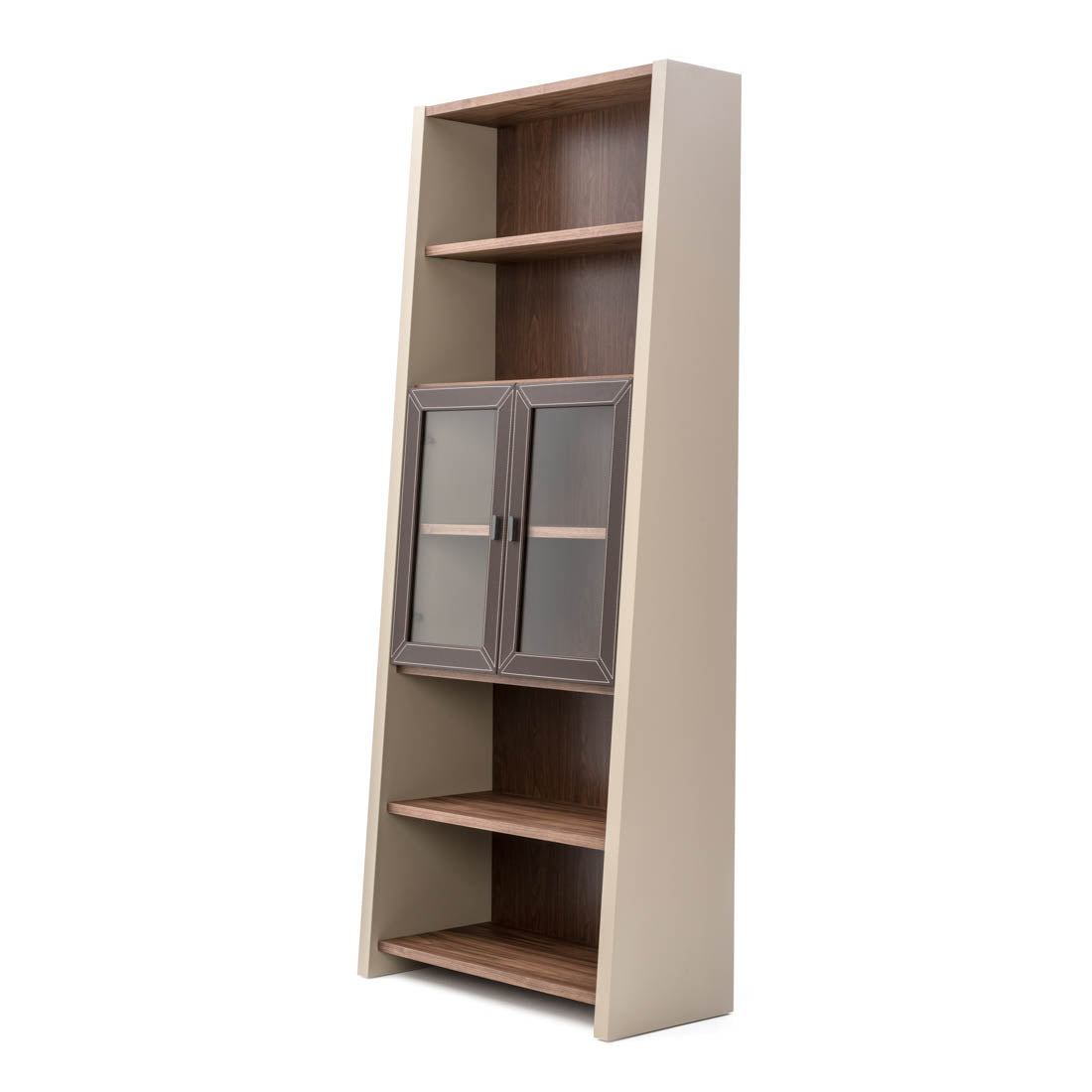 Neghan Wood Bookcase Dark Brown