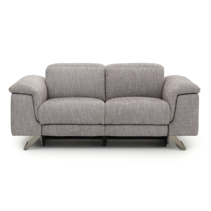 Warren Fabric Reclining Loveseat Dark Grey
