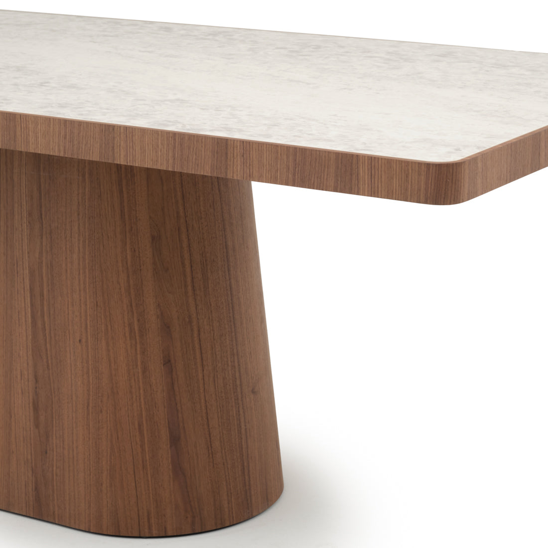 Evana Ceramic Dining Table Dark Brown