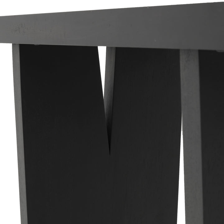 Shayla Wood Console Table Black