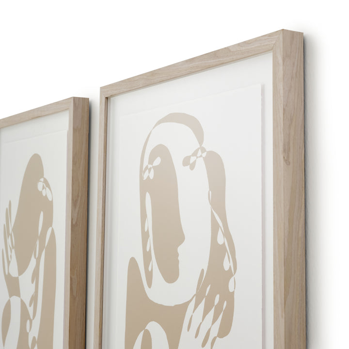 Nacy Print on Canvas Beige