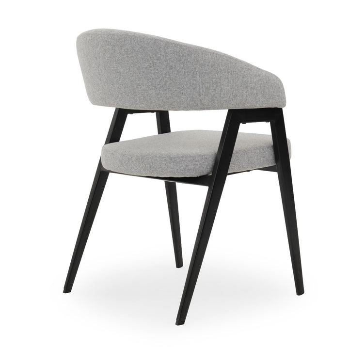 Waltina Fabric Armchair Light Grey
