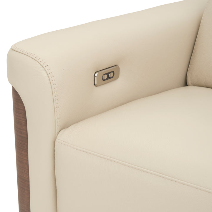 Walida Leather Reclining Sofa Beige