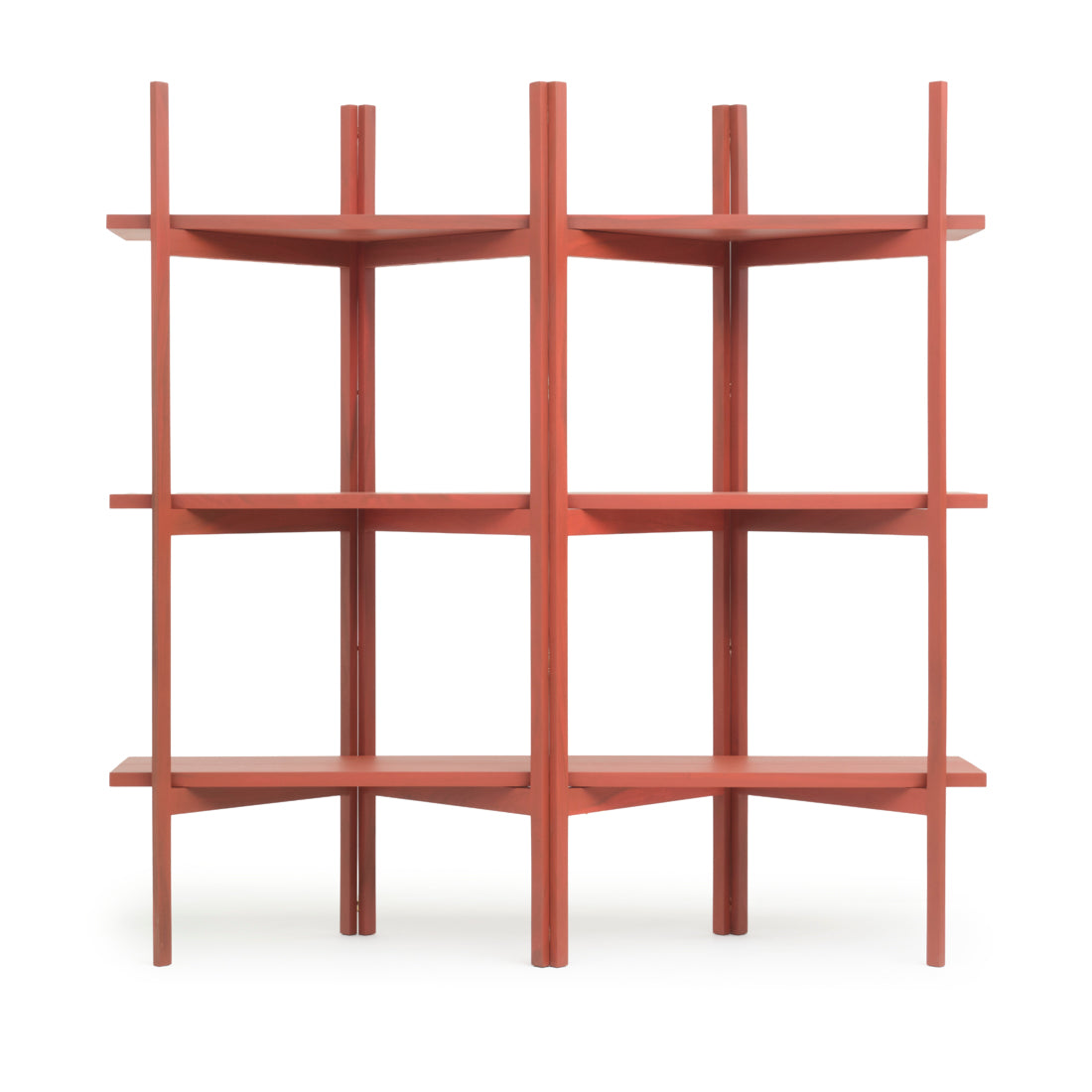 Siya Wood Bookcase Red