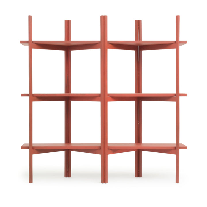 Siya Wood Bookcase Red