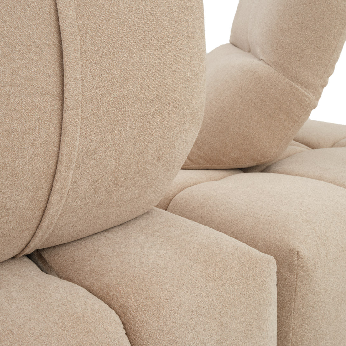 Nerida Fabric Sectional Sofa Beige