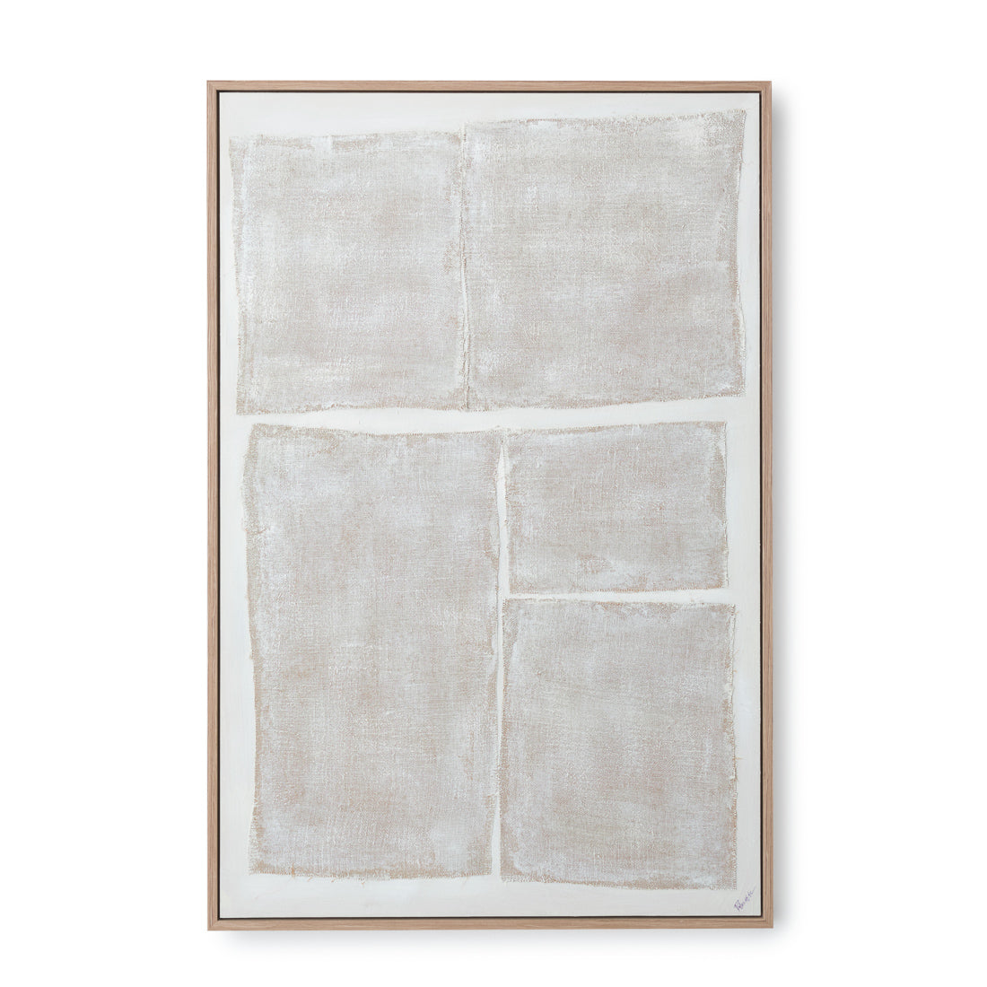 Nerium Painting on Canvas Beige