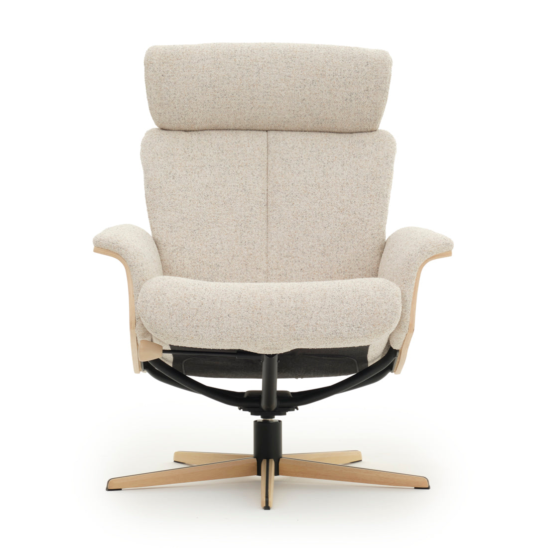 Nakatosa Reclining Chair with Ottoman Beige