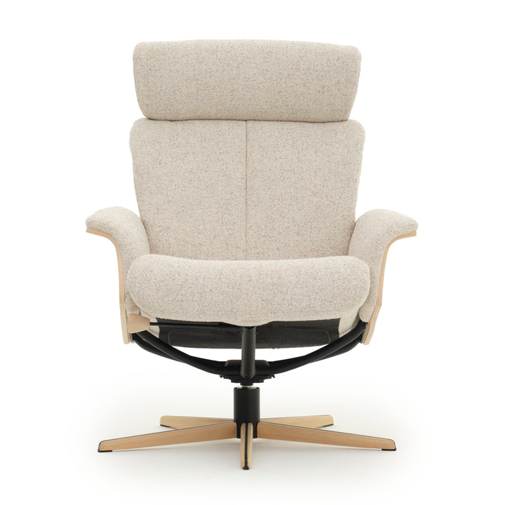 Nakatosa Reclining Chair with Ottoman Beige