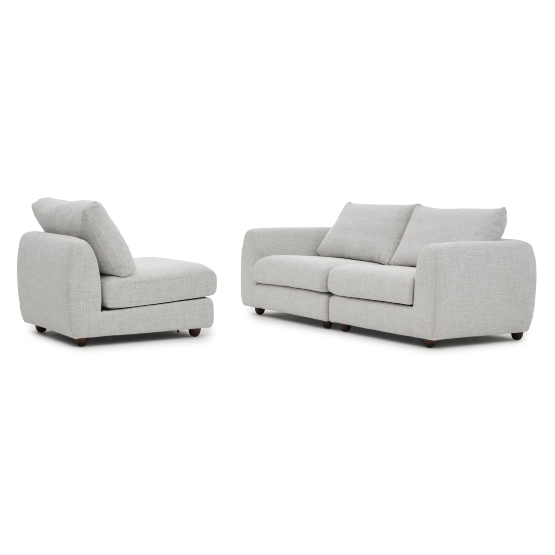 Nadal Fabric Modular Sofa Light Grey