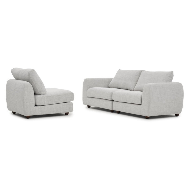 Nadal Fabric Modular Sofa Light Grey