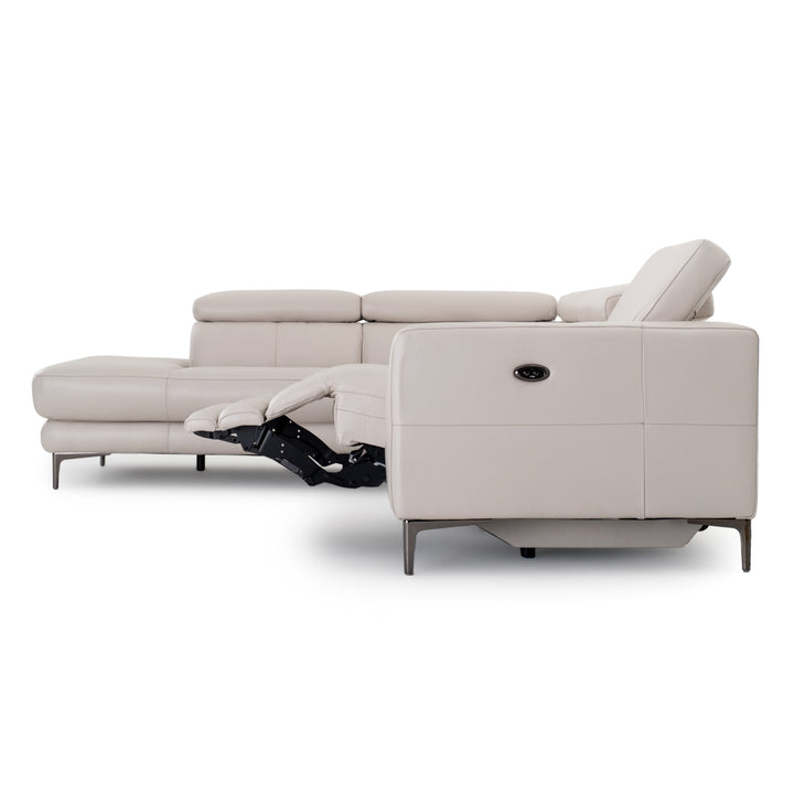 Emilia Reclining Sectional Sofa Light Grey