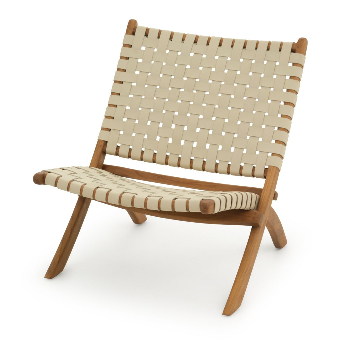 Santina Leather Accent Chair Off White