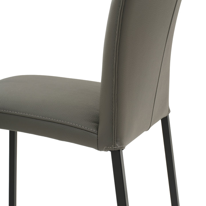 Waconia Leather Chair Dark Grey