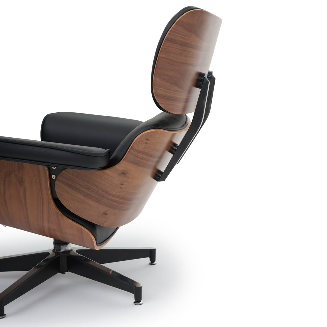 Norena Accent Chair with Ottoman Black