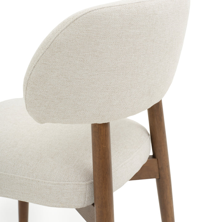 Eldina Fabric Chair Off White