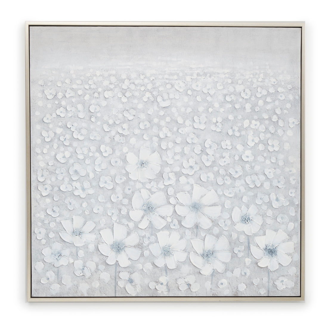 Walflora Painting on Canvas Light Grey