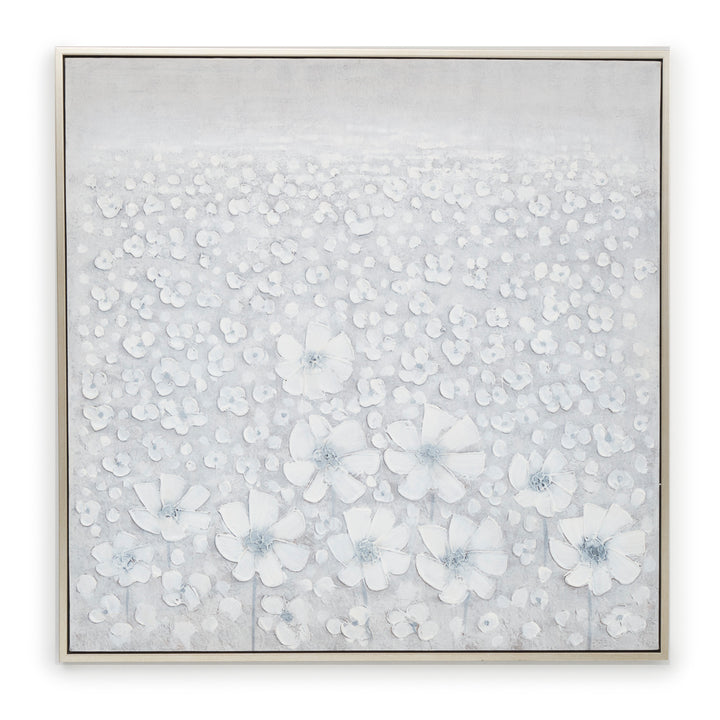 Walflora Painting on Canvas Light Grey