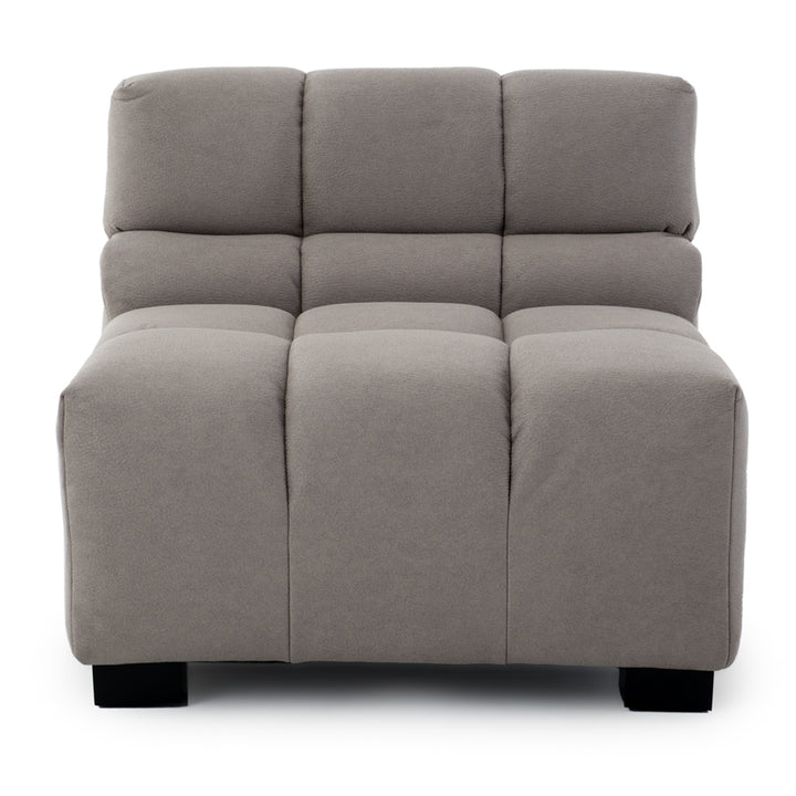 Norika Modular Armless Chair Light Grey