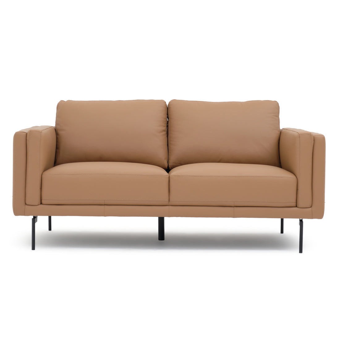 Everly Leather Loveseat Cognac