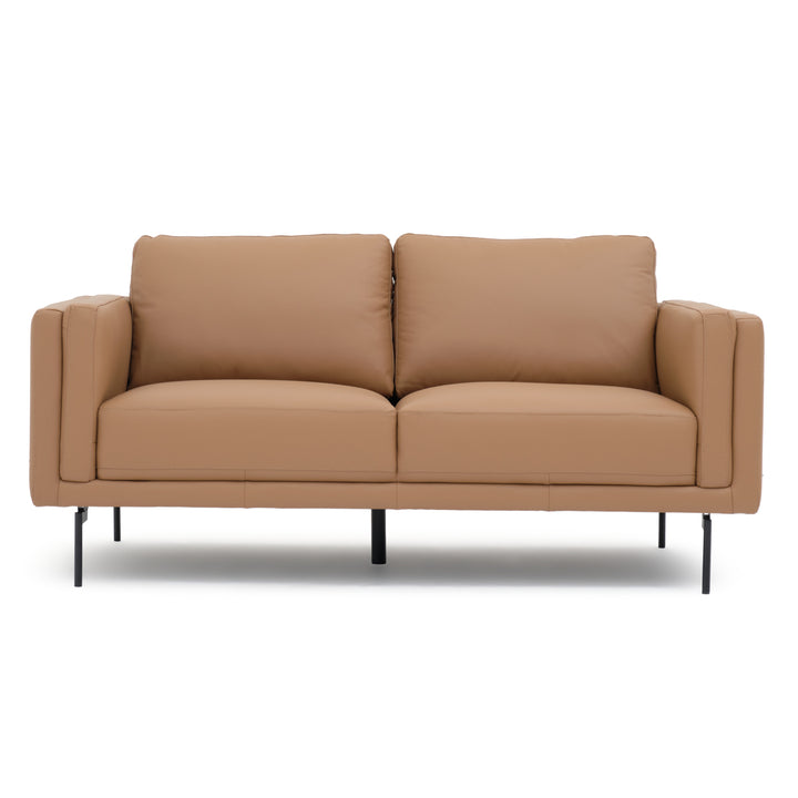 Everly Leather Loveseat Cognac