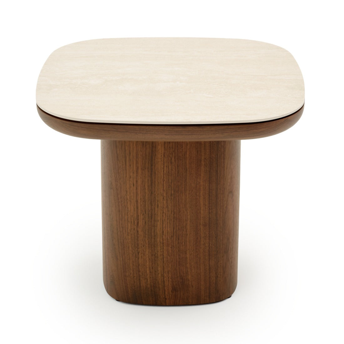 Navani Ceramic End Table Light Brown