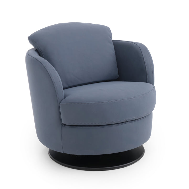 Wedia Swivel Accent Chair Dark Blue