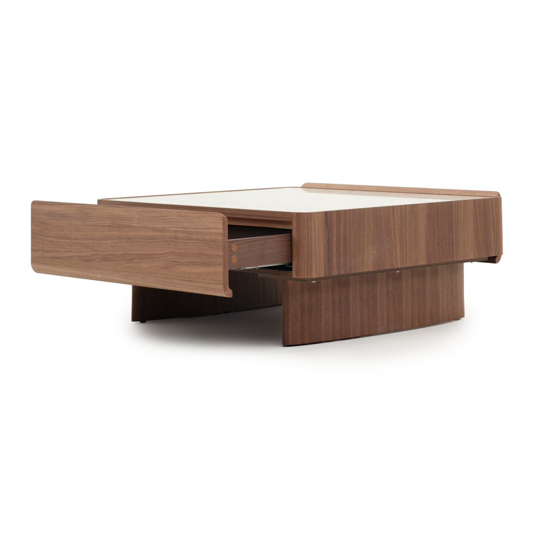 Evana Ceramic Coffee Table Dark Brown