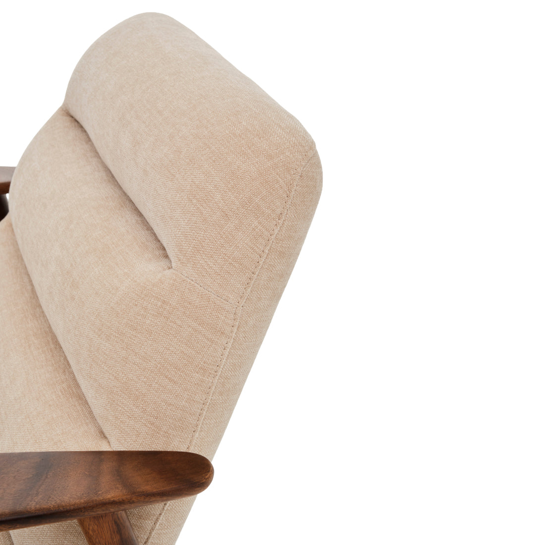 Natan Fabric Accent Chair Light Brown