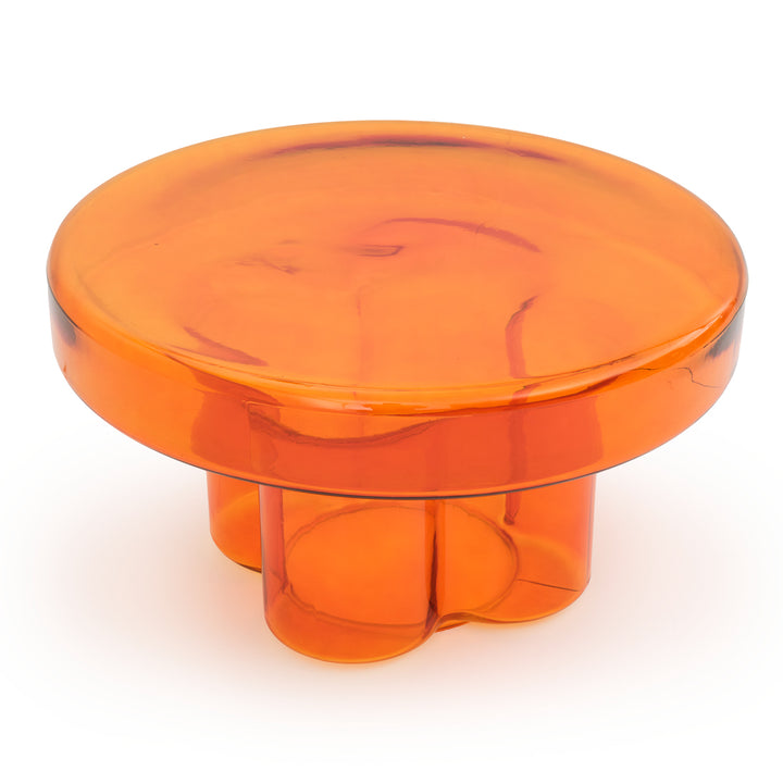 Eira Glass Coffee Table Orange