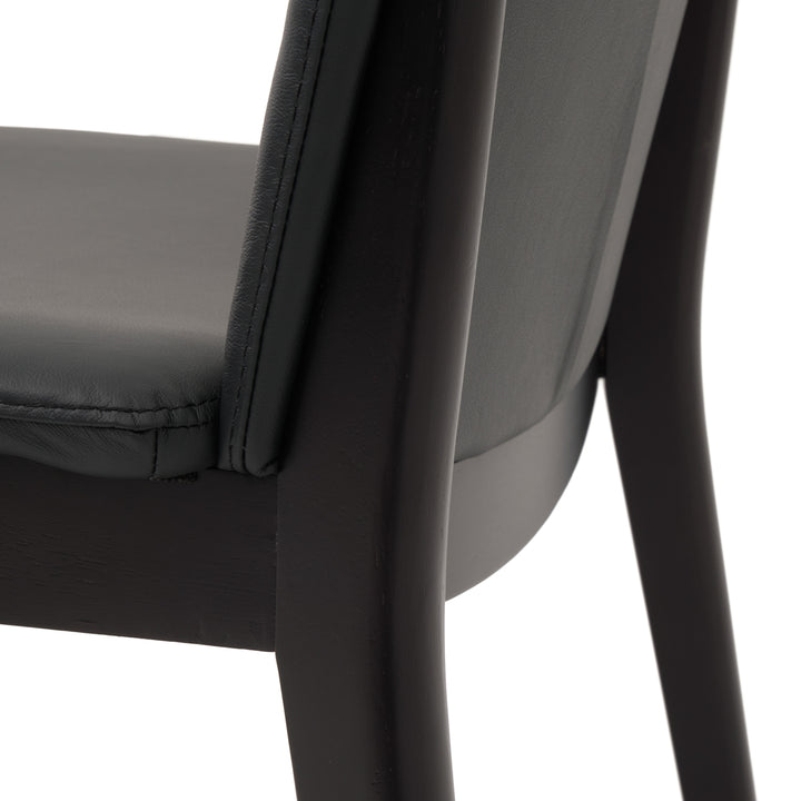 Emy Leather Chair Black