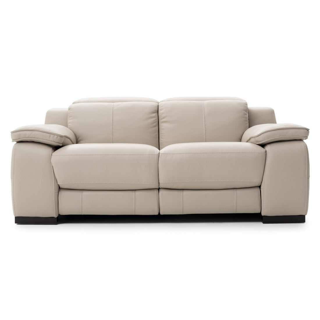 Nova Leather Reclining Loveseat Beige