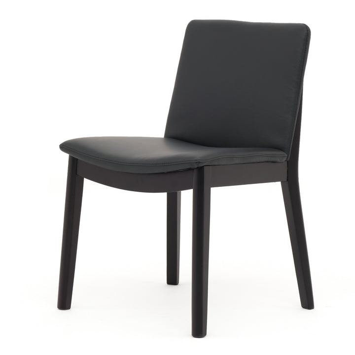 Emy Leather Chair Black
