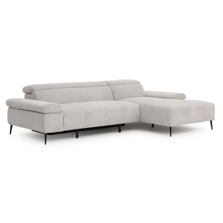 Eldan Fabric Sectional Sofa Light Grey